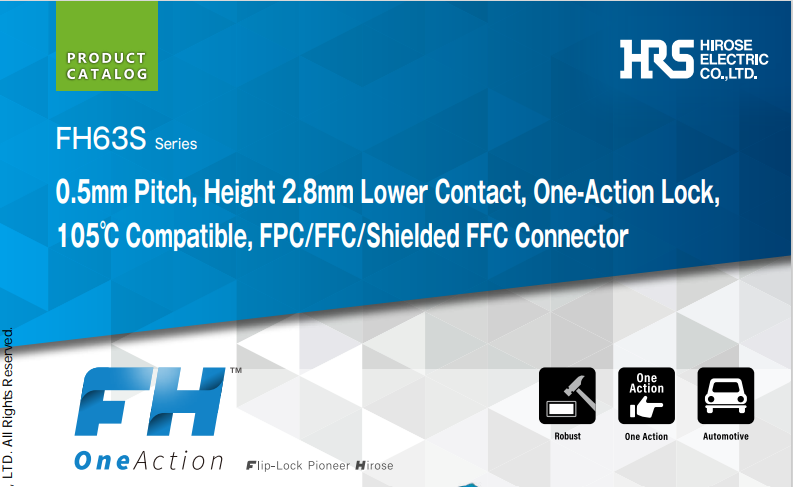 Hirose Electric FH63S Series Connector Product Catalog Thumbnail Image November 2024